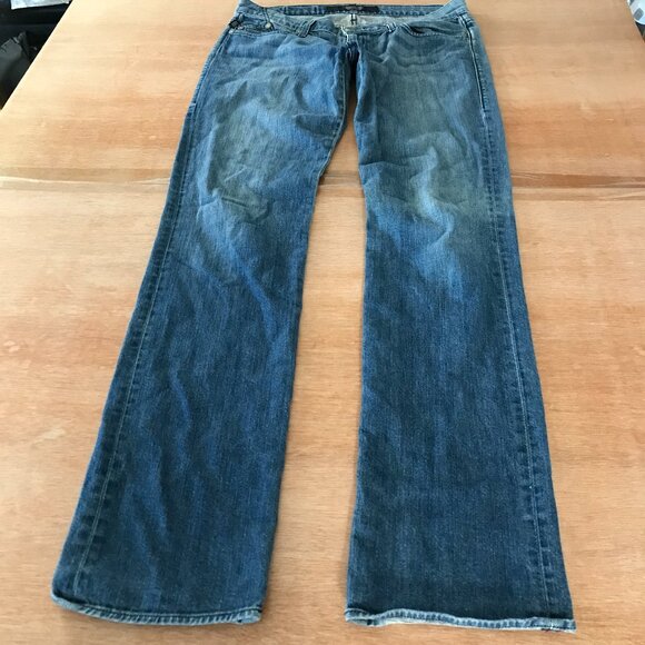 Rock Republic Stella Bootcut Jeans Women 31 Blue Mid Rise Selvedge Medium Wash - Picture 1 of 14
